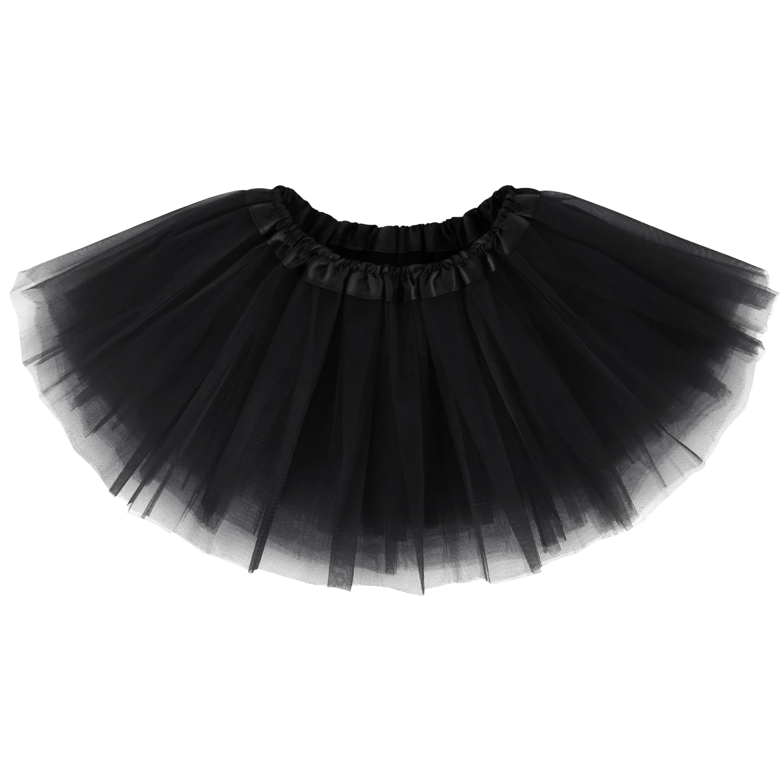Sarfel Tutu for Women Adults 5 Layerd Tutu Skirts for Women Fluffy Halloween Tutus Adult Tutus Womens Tulle Skirt 80s Costume, Black, One Size