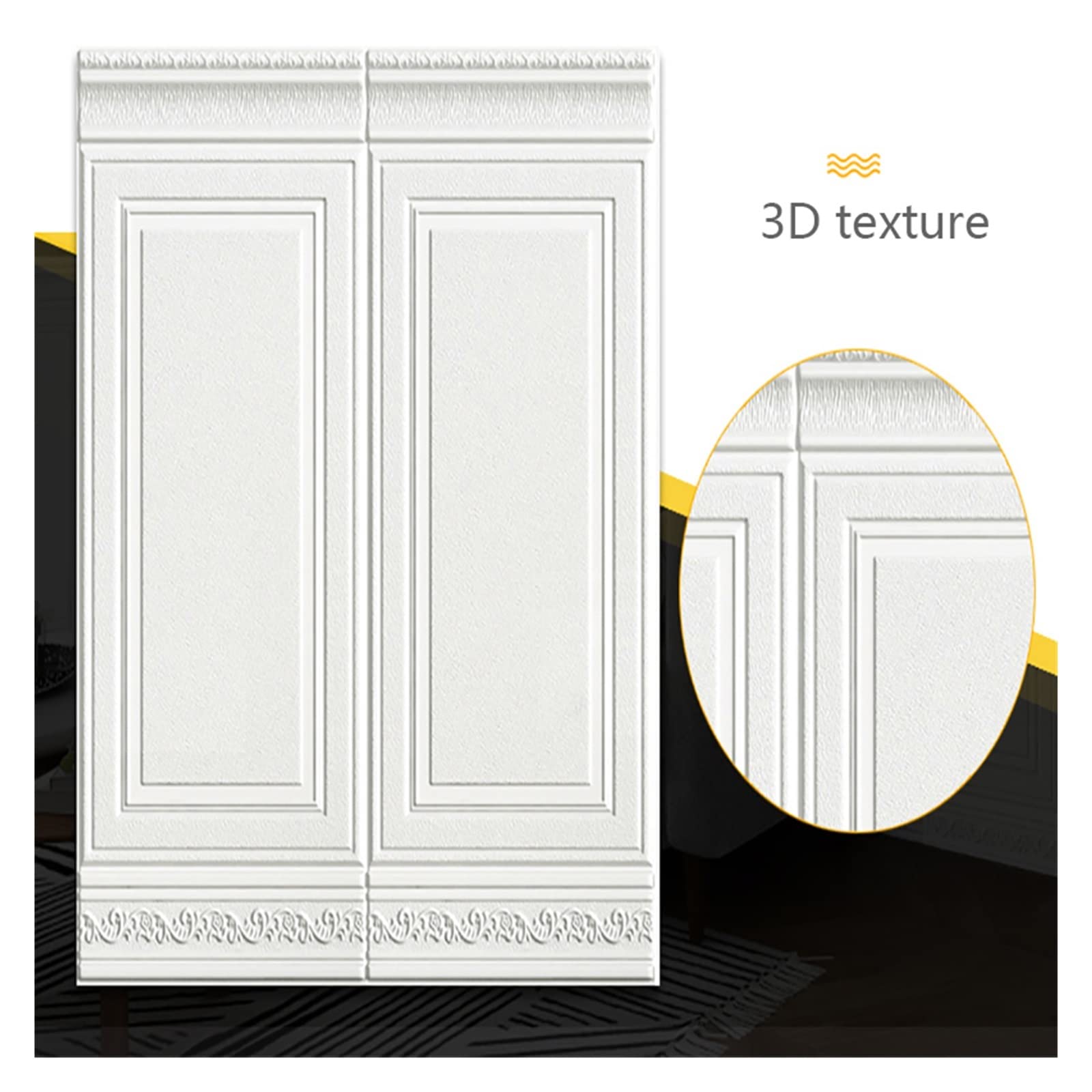 Paneles de pared 3D para dormitorio, revestimiento de espuma impermeable, 10 piezas, 70 x 90 cm