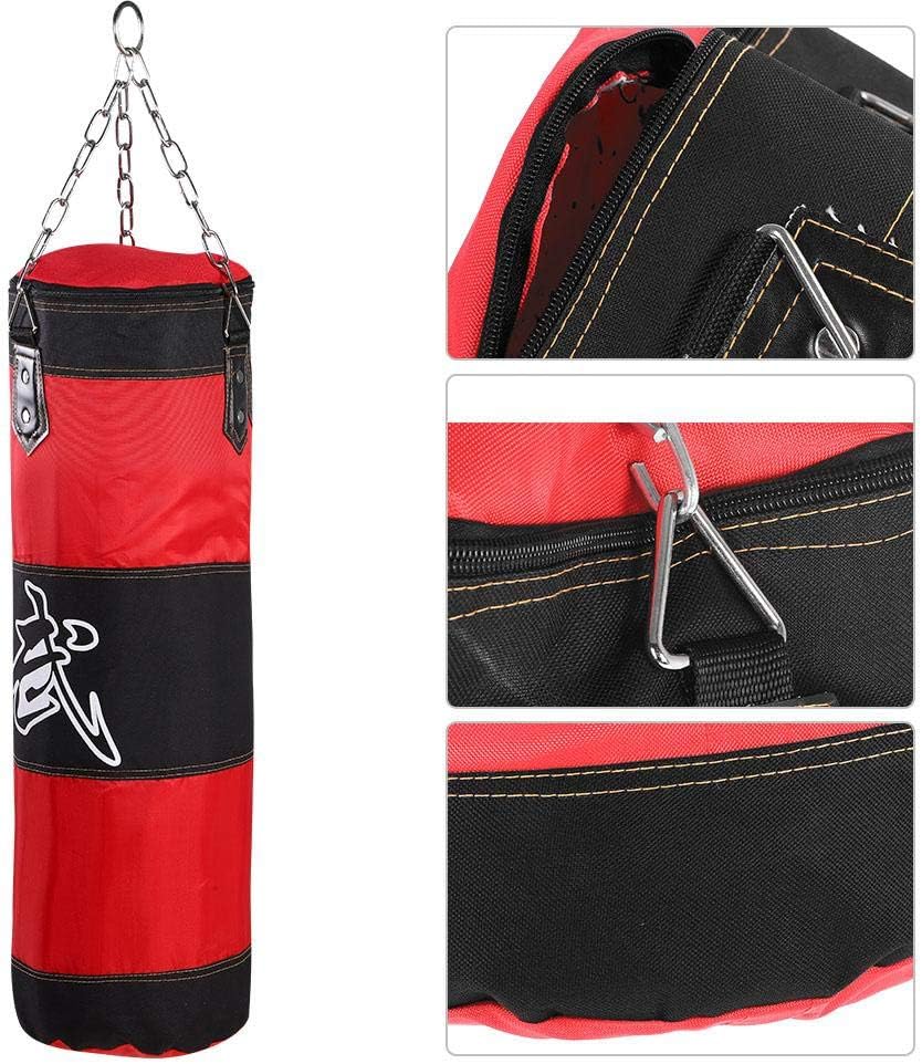 Tbest Heavy Boxing Punching Bag, Empty Sandbag Hanging Punching Bag Training MMA Kickboxing Muay Thai Boxing Sandbag Hook Kick Sandbag for Kid Adult