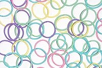 Vista 3 de Youxuan Bandas elásticas pequeñas para el cabello para niñas, bandas de goma suaves y cómodas, 100 ligas para el cabello, multicolor