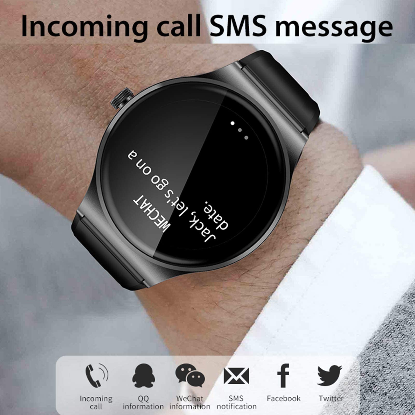 Inteligentne zegarki męskie i damskie Monitor aktywności fizycznej z monitorowaniem tętna IP67 Wodoodporny inteligentny zegarek Bluetooth Inteligentny zegarek 1,28 cala z dużym ekranem dla telefonów z