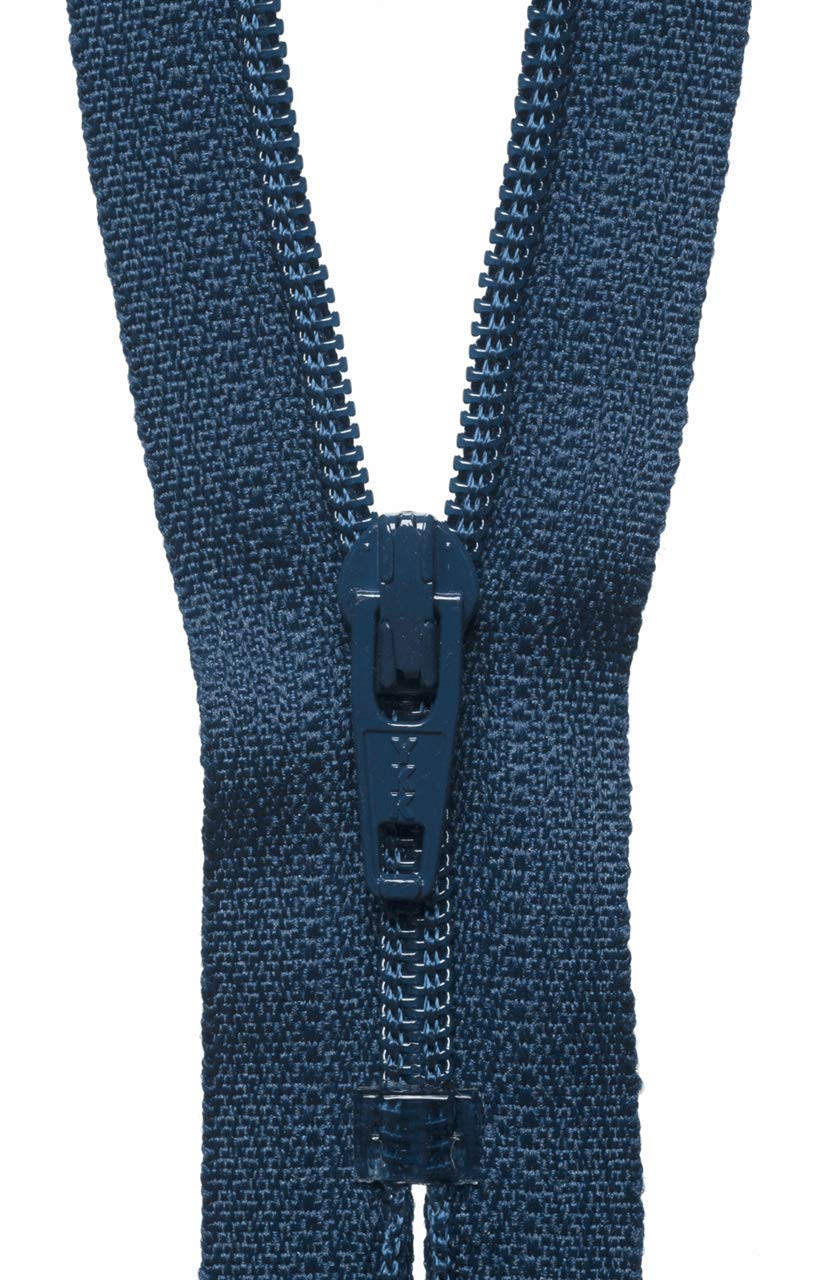 Premium Quality YKK Nylon Dress Skirt Trouser Coil Zipper Zips Closed End - 6/7/8/9/10 (Navy Blue, 25cm (10 inches))