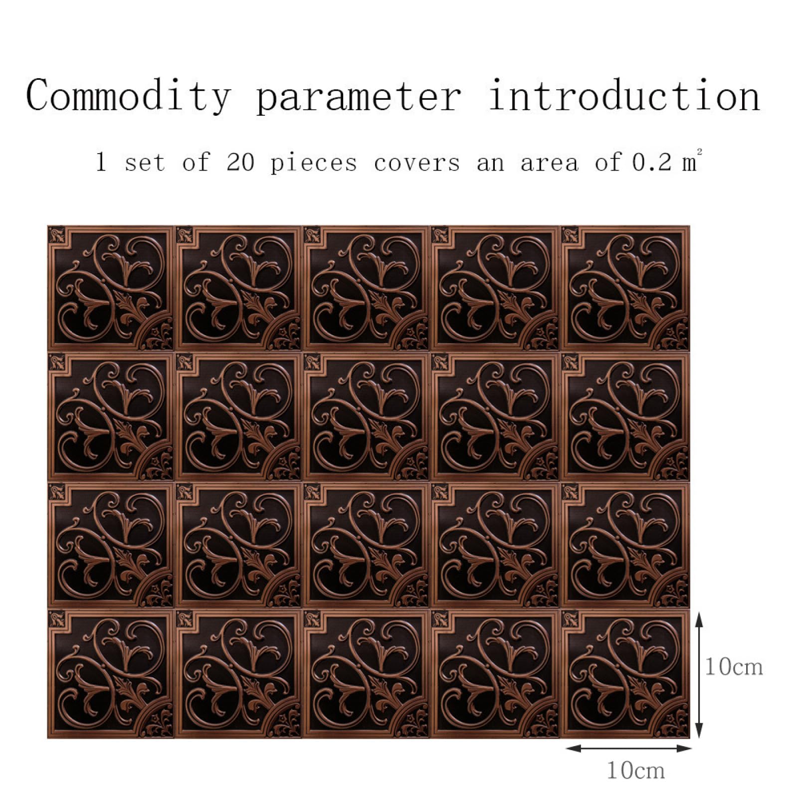 Piastrelle Adesive Cucina Modello Colorato Bronzo Pavimento pvc Adesivo Mobili Decorazioni Piastrelle Adesive Bagno Impermeabile Resistenza all'olio Mattonelle Adesive