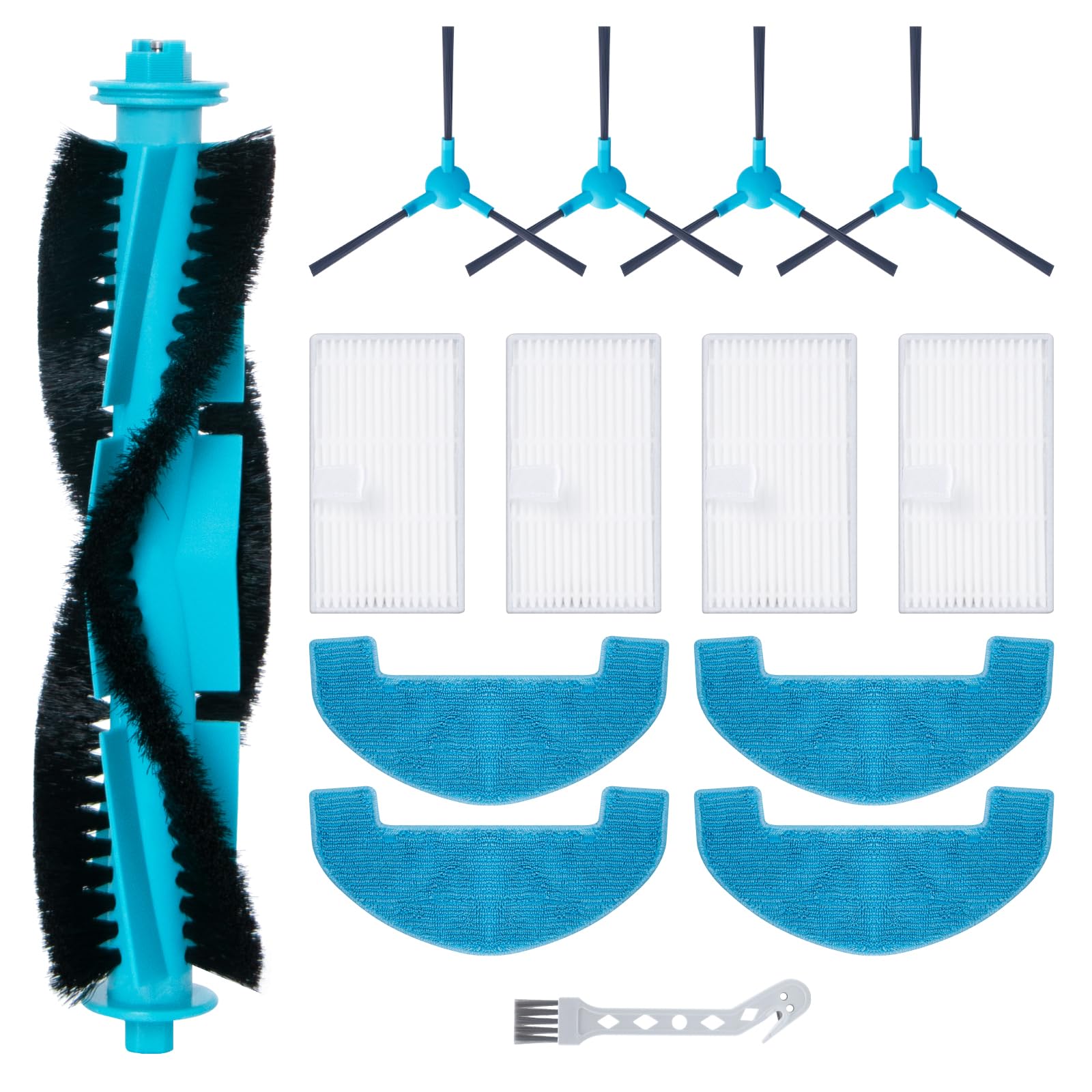 6 Panni Di Ricambio Per Robot Aspirapolvere – Compatibili Con Proscenic Q8, MONSGA MS1 Max, Conga 2499, Ultenic D10, Lubluelu L15, Trouver E10, Mova E10, Mamibot EXVAC700 E Liectroux M70 Pro
