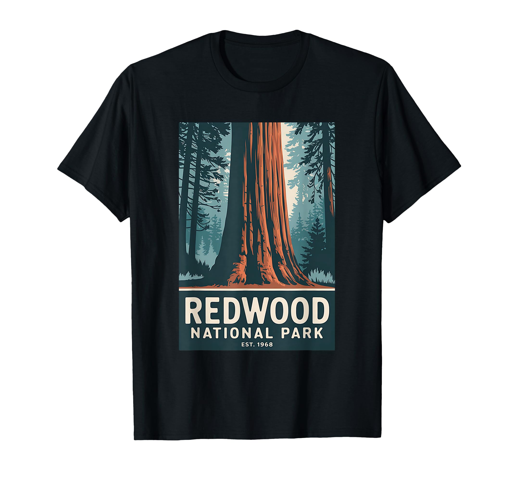 Redwood National Park Vintage Camping Hiking Men Women Kids T-Shirt