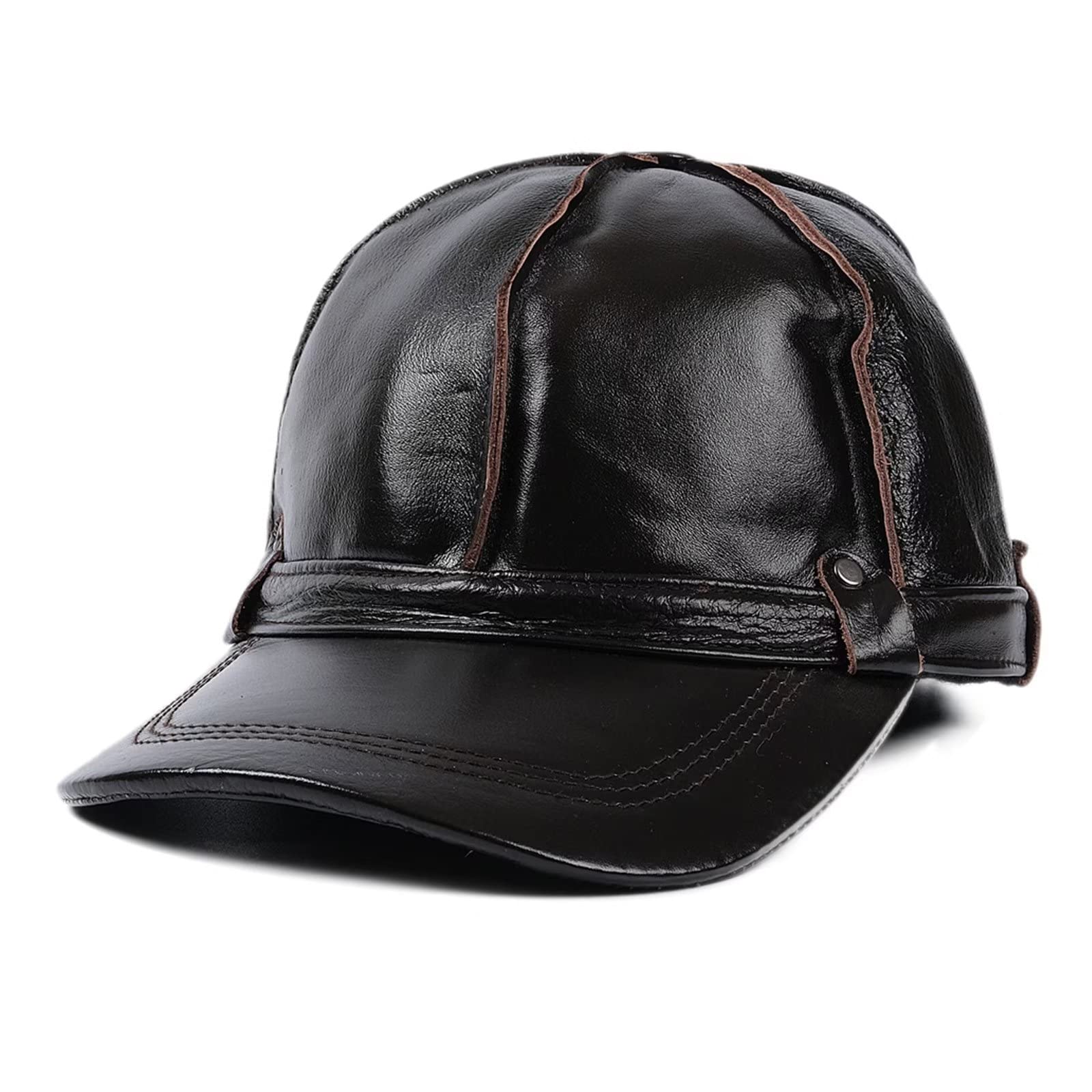 Cappello da Baseball da Uomo in Pelle Cappello da Sole Cappello Regolabile