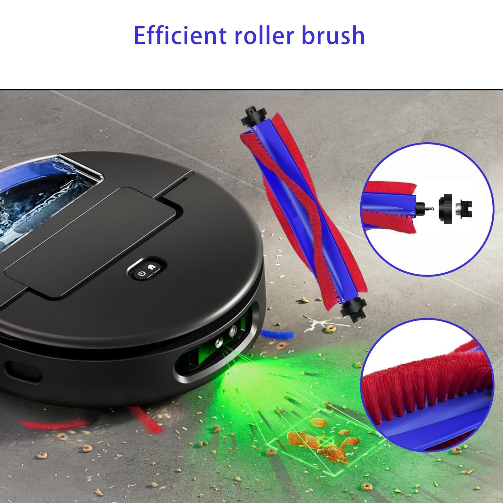 Chuancheng 18 accesorios para aspiradora Dyson Spot+ Scrub AI, robot aspirador húmedo y seco, pieza de repuesto con 2 cepillos de rodillo, 2 trapeadores de rodillo, 4 filtros HEPA, 8 cepillos