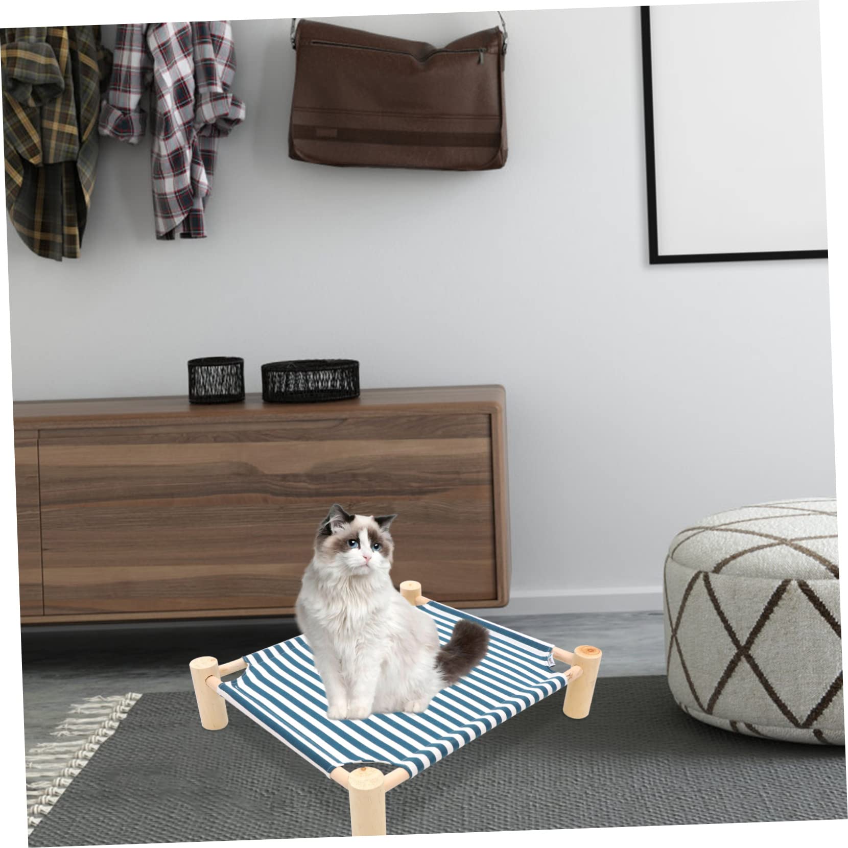INOOMP Cama de Verano para Perros y Gatos Hamaca refrescante para Gatos Cuna para Perros al Aire Cama de Hamaca Colgante Exterior para Lavable Mascota