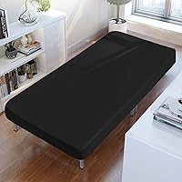 Vista 12 de Sábanas para catre de 31" x 75", sábana ajustable para colchón de catre de guardería con cama individual estrecha/litera de campamento/literas