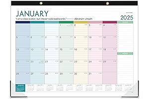 Desk Calendar 2025-12 Monthly Large Desk Calendar 2025, 22" x 17", Jan....