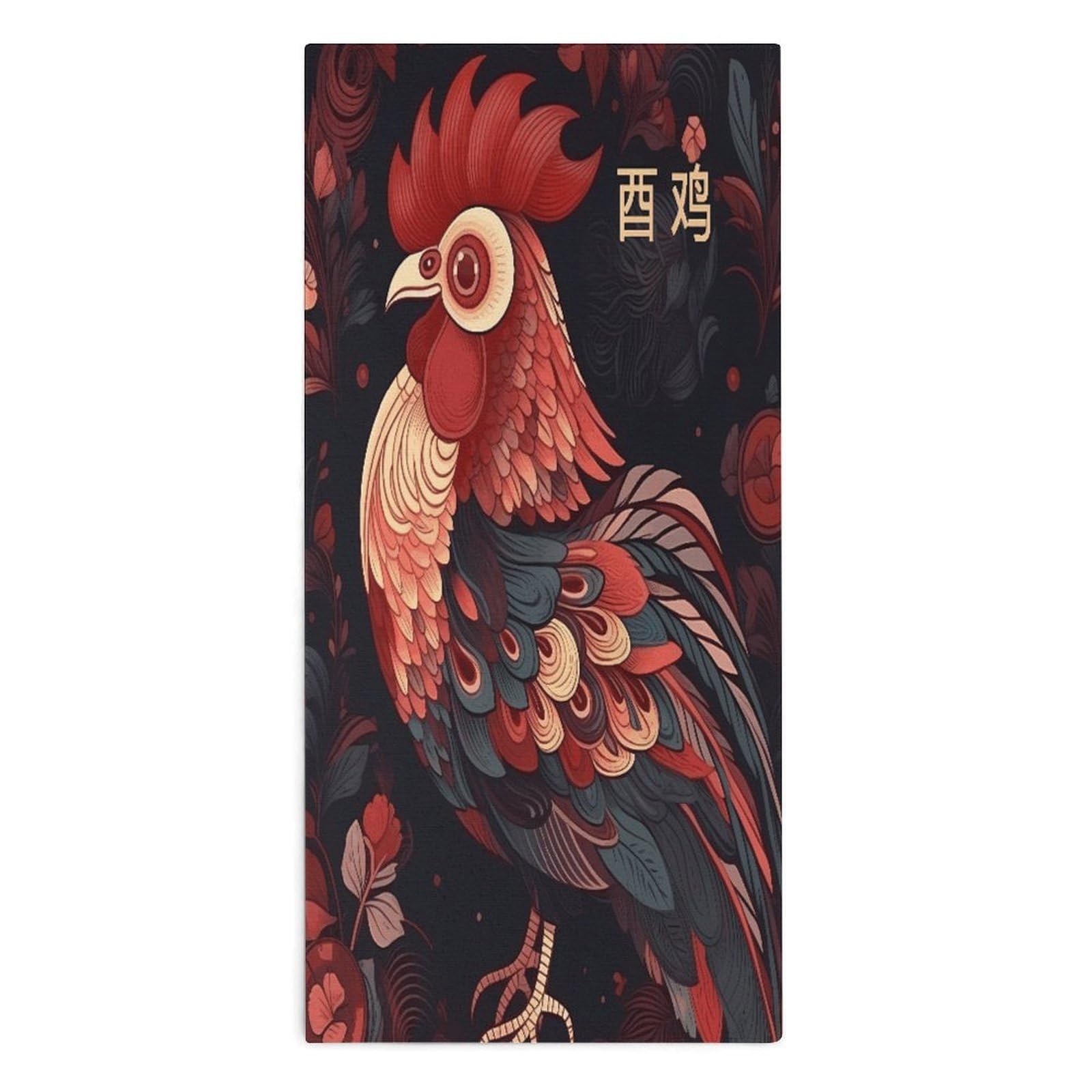 Btcowzrv Style Zodiac Sign Chicken Bath Towel Beach Towels Shower Towel
