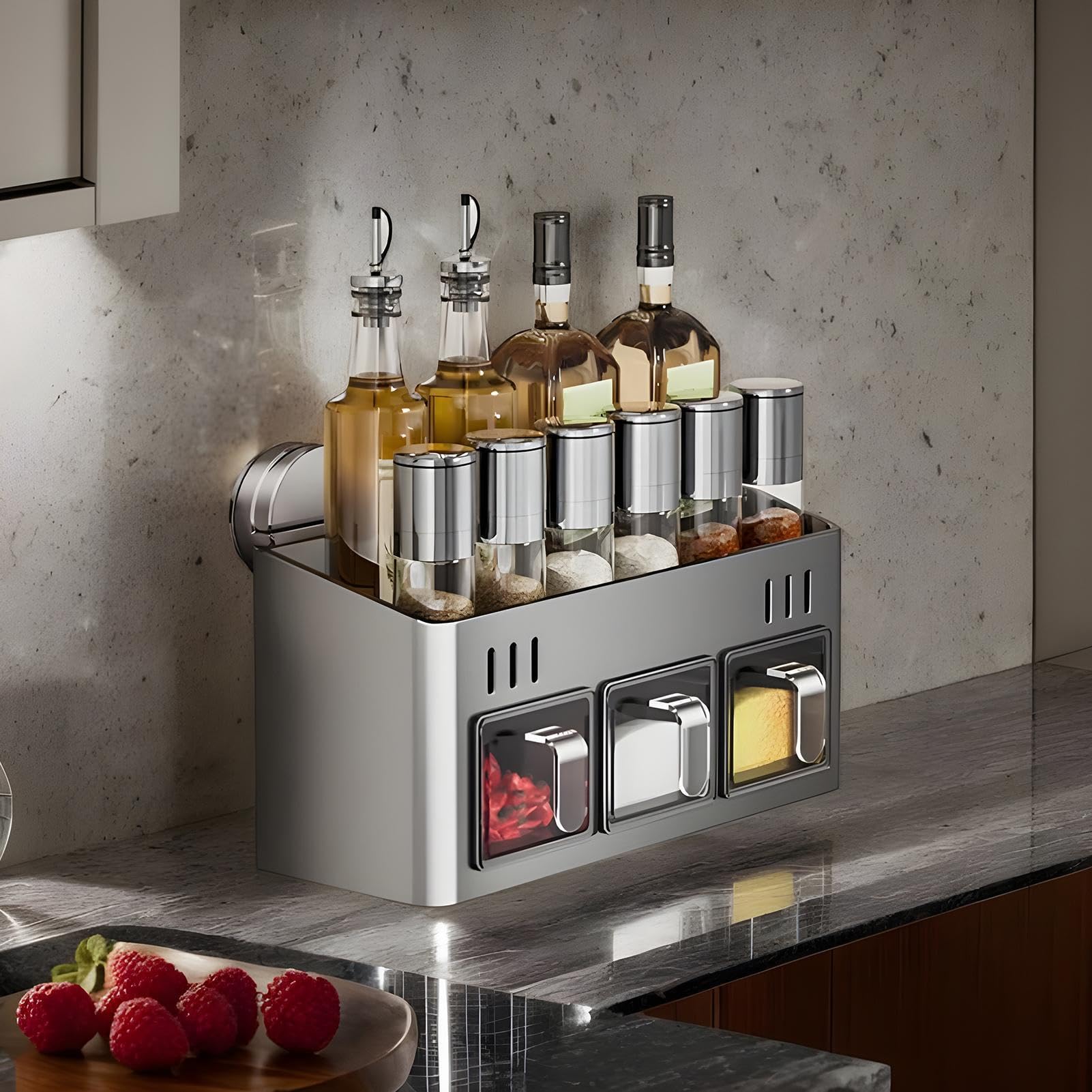 Organizer Per Condimenti , Parete, Tavolo, Impermeabile | Rack Organizer Per Condimenti Dispensa armadio piano lavoro frigorifero camper appartamento ristorante piccoli spazi