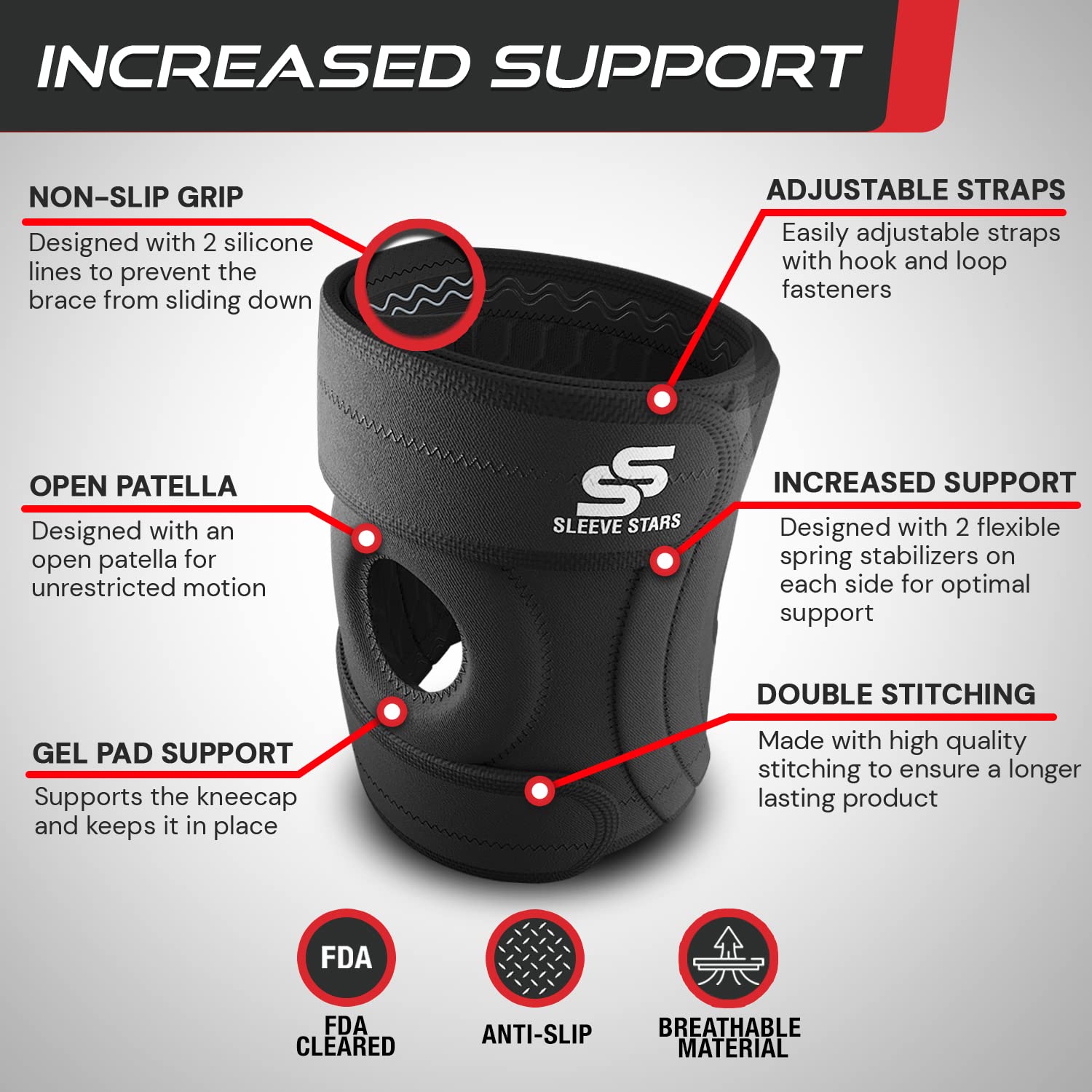 Buy Sleeve Stars Knee Brace & Knee Support for Women & Men, Knee Braces for Knee Pain, Knee Buy Sleeve Stars Knee Brace & Knee Support for Women & Men, Knee Braces for Knee Pain, Knee