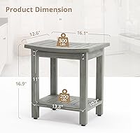 Vista 3 de LUE BONA HDPS - Banco de ducha, taburete de ducha para ducha interior, impermeable, taburete de ducha de baño, spa, taburete de pie para afeitarse