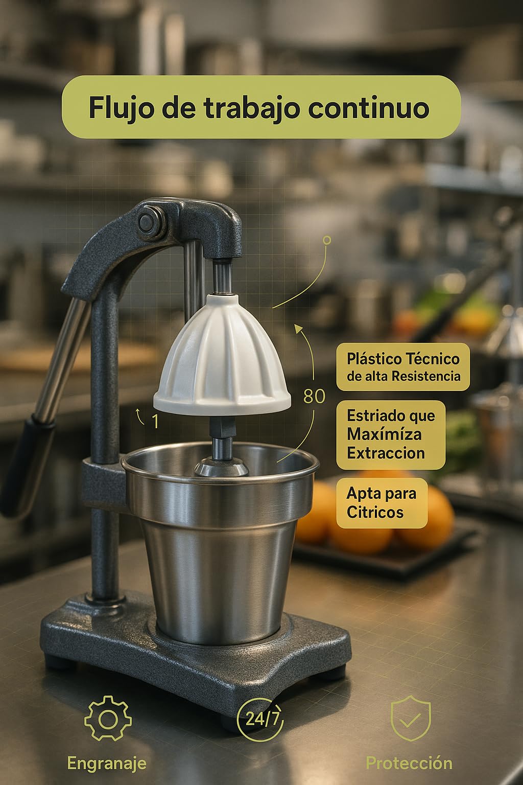 Lomi Ojiva Piña Exprimidor Grande 80mm Repuesto Compatible Modelos 4 5 Accesorio Técnico Exprimidores Manuales