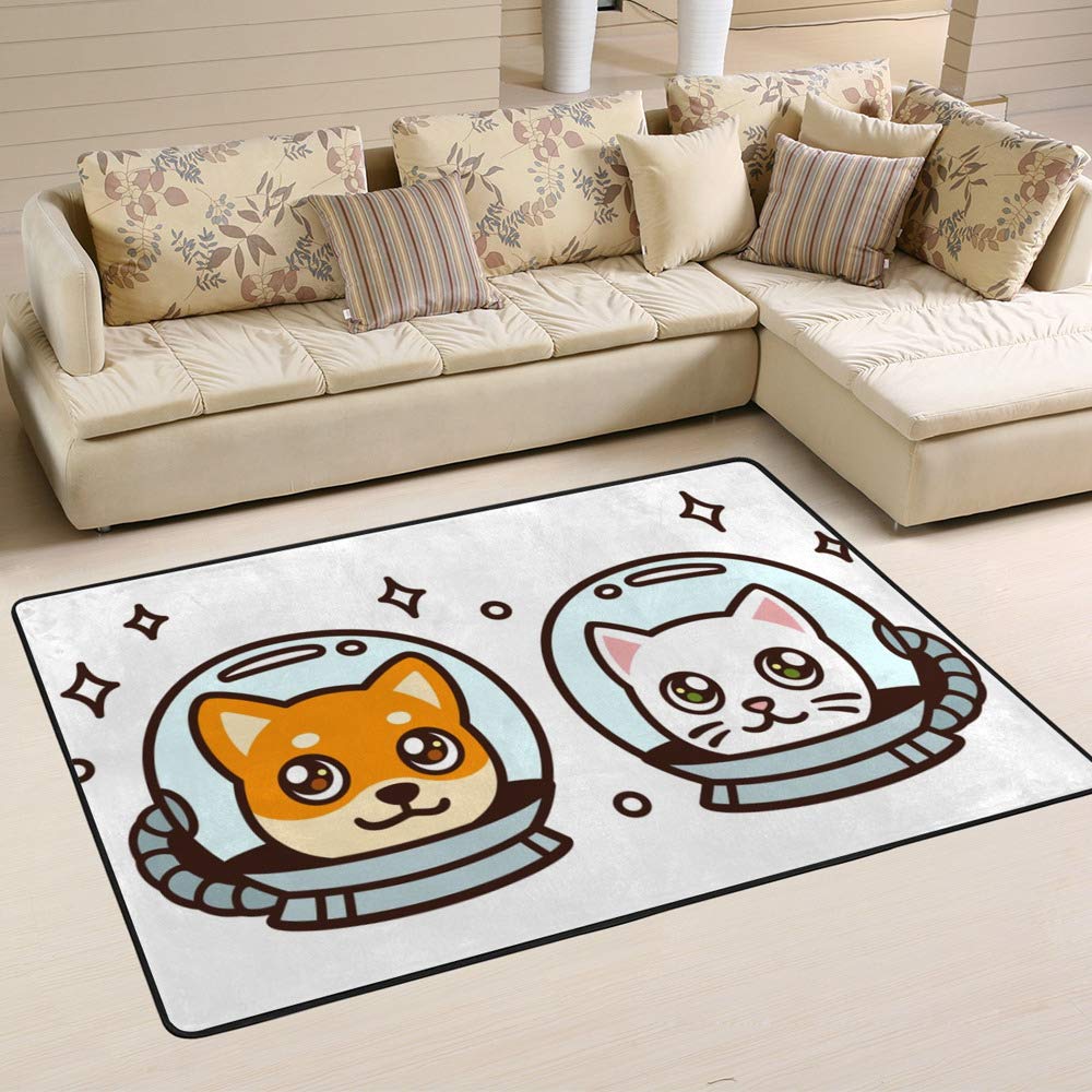 Tapis de sol chat astronaute : la solution pour un salon chaleureux et sans poussière