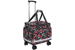 Premium Tote Bag on Wheels with Retractable Pull Handle for Medical Professionals,...