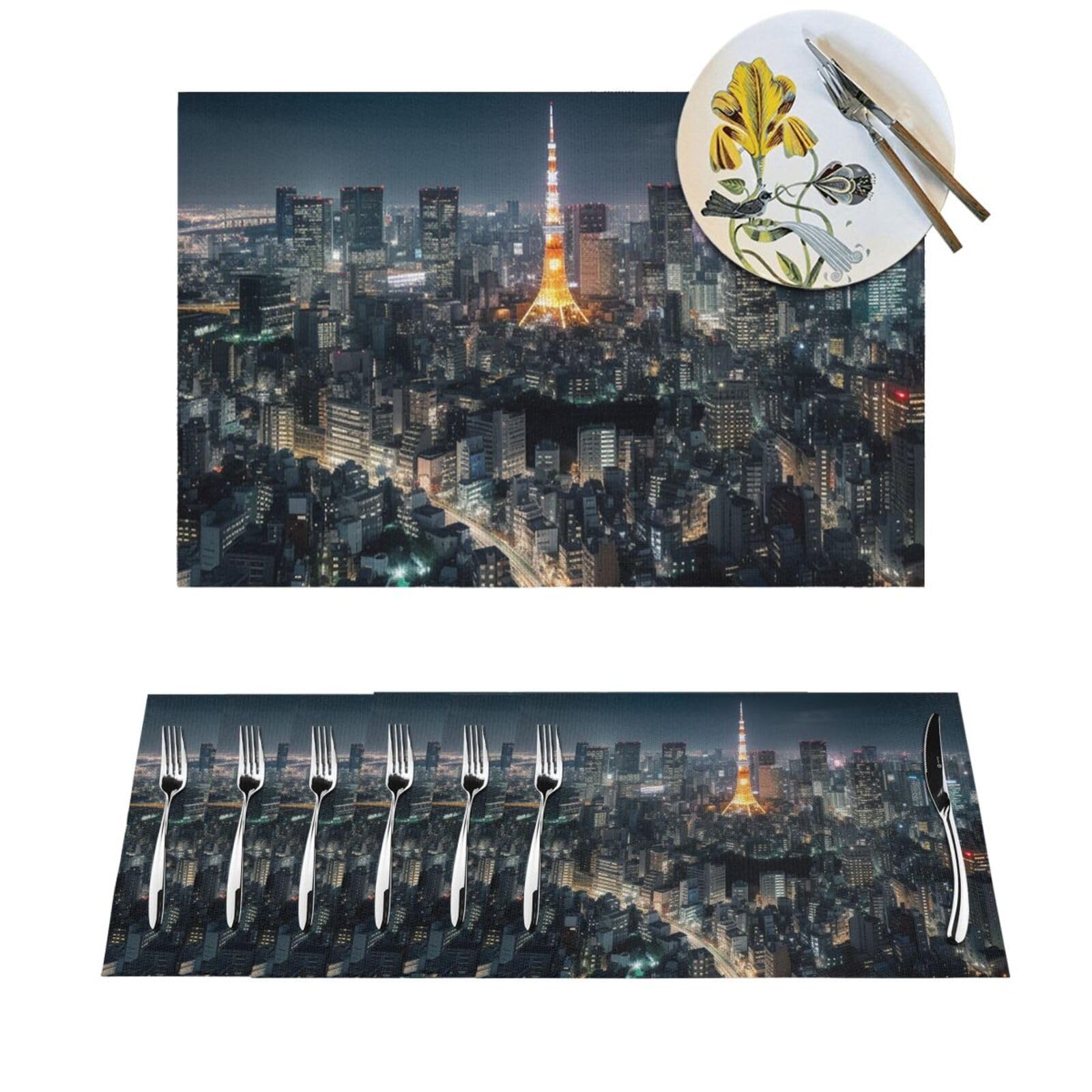 Sets de table Tokyo résistants à la chaleur et lavables pour votre cuisine