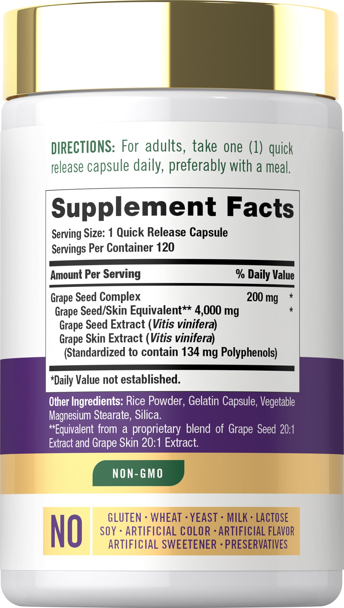 Carlyle Grape Seed Extract | 120 Quick Release Capsules — Amazon image 2