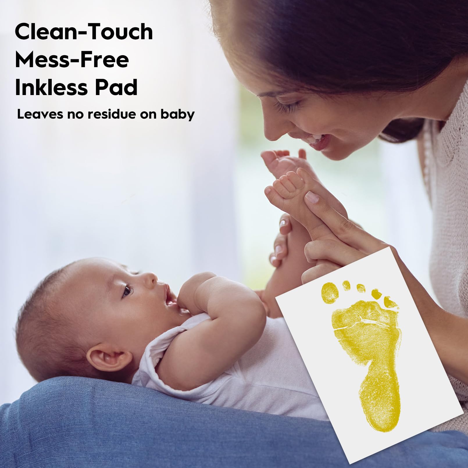 TATUNER Baby Hand and Footprint Kit Inkless - Mess Free Ink Pad, Paw Print Kit for Dogs and Cats, Safe Clean Touch Ink Pads for Newborn Handprints — view 89