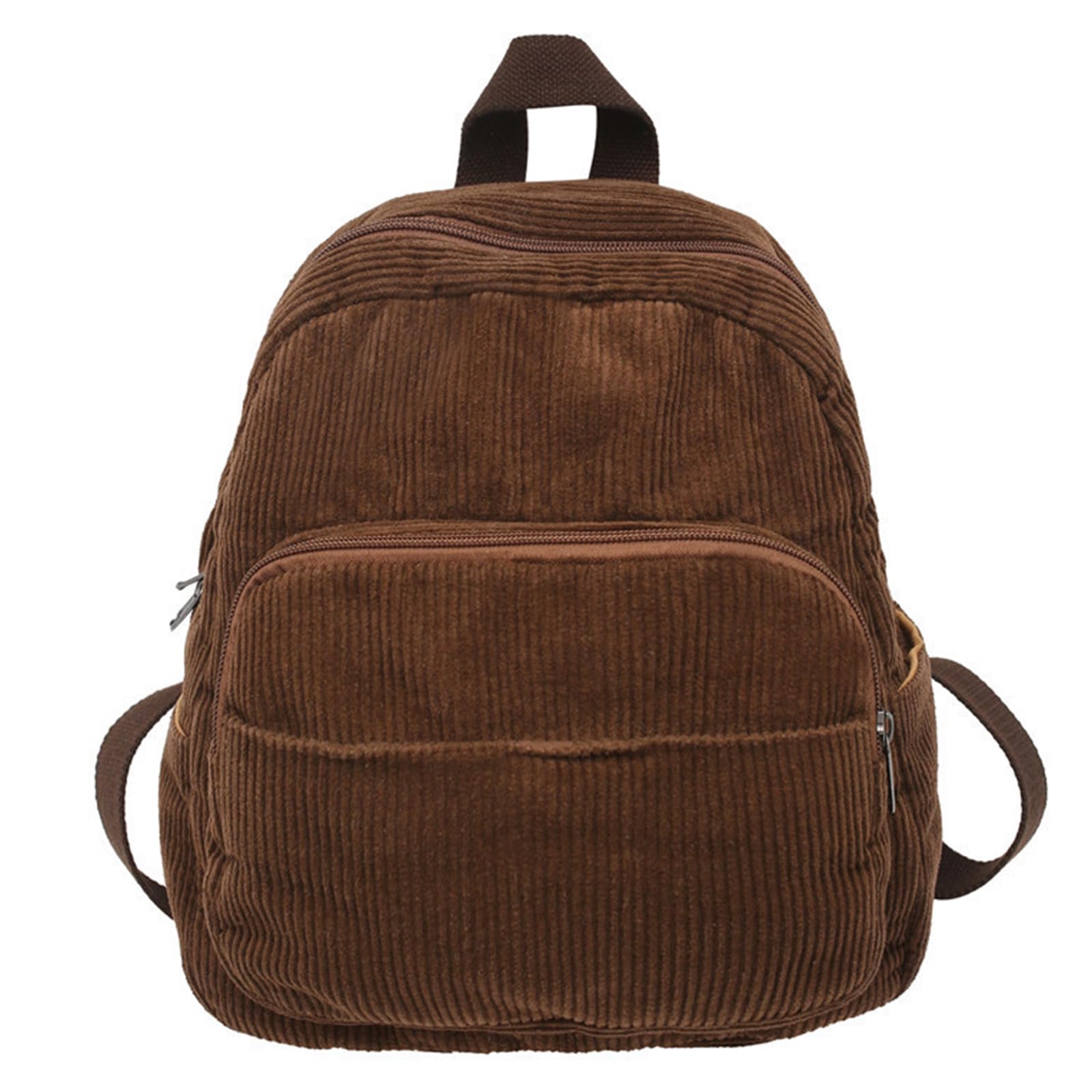 MICFENY Vintage Corduroy Backpack Retro Travel Daypack Casual Rucksack for Fashionable Women