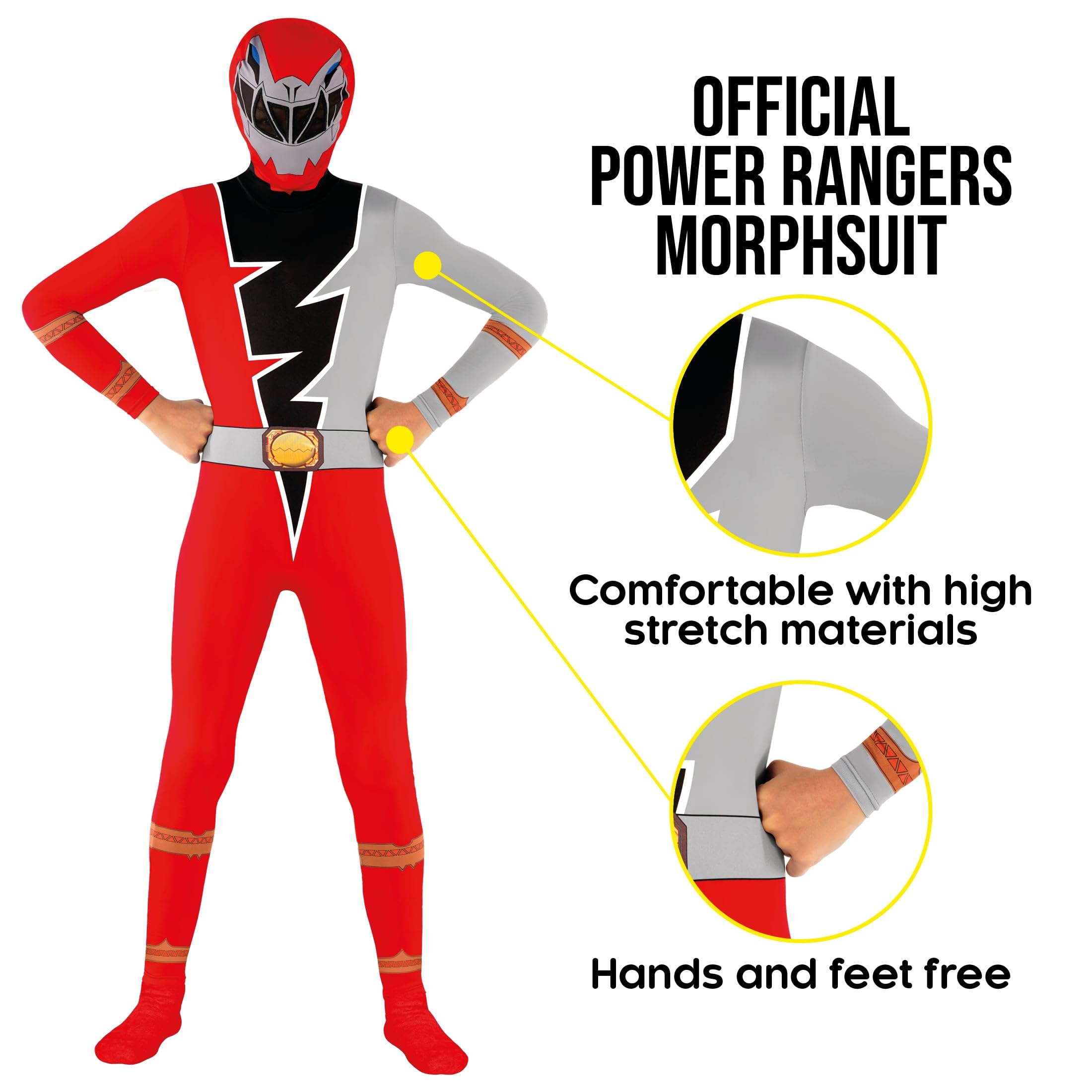 Morphsuits Red Deco Dino Fury Kids