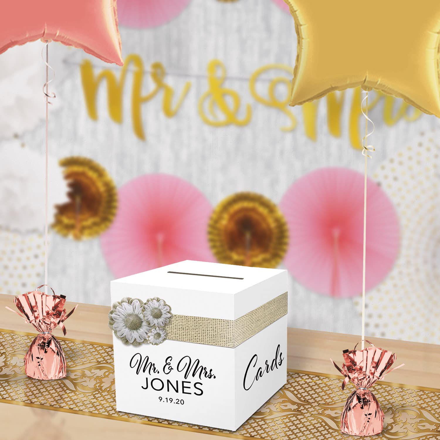 Beistle 2 Stück weiße Allzweck-Geschenkkarten-Boxen für Hochzeitsempfänge, Jubiläen, Geburtstagsfeiern und Abschlussfeiern