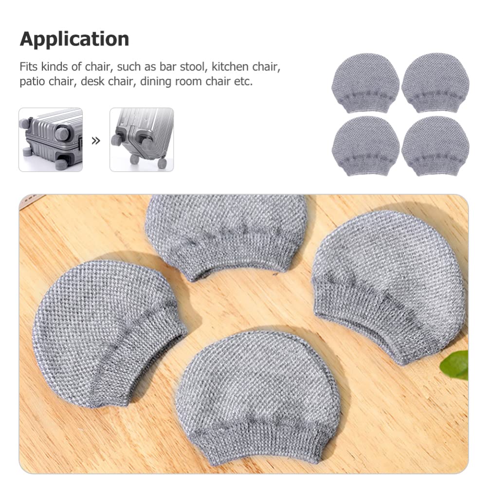 Alipis Suitcase Wheel Covers, Knitted Non-slip Chair Leg Protectors Luggage Rotating Wheel Covers - Image 4