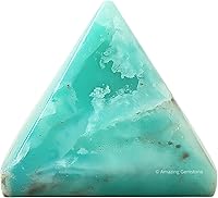 Vista 78 de Cristales curativos de pirámide de labradorita de Amazing Gemstone - Figurina de gran pirámide de 1" de piedra natural para meditación, Reiki