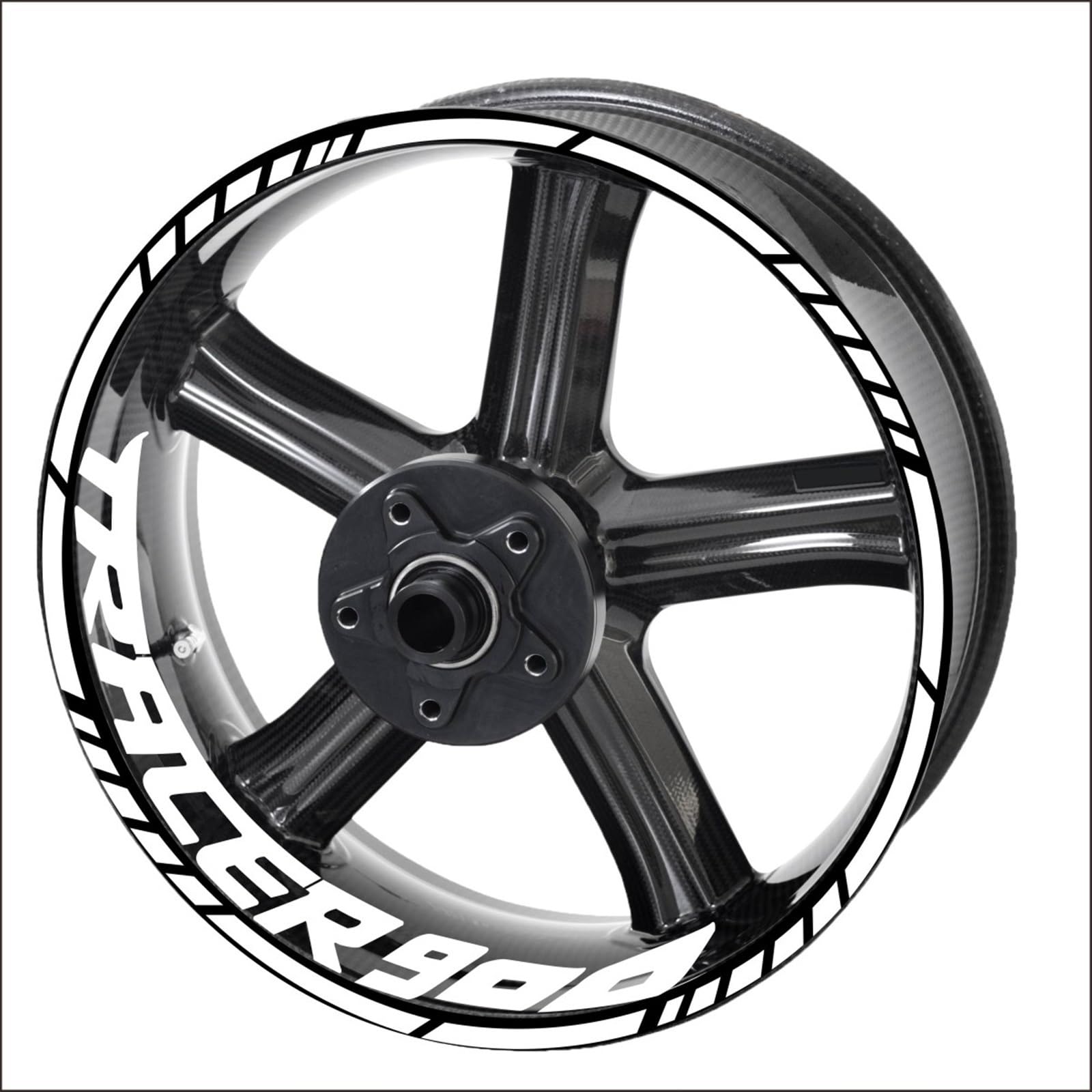Motorcycle Inner and Outer Wheel Hub Decal Decorative Rim Waterproof Sticker for Yamaha Tracer 9 900 700 Gt Decorative(Color9)