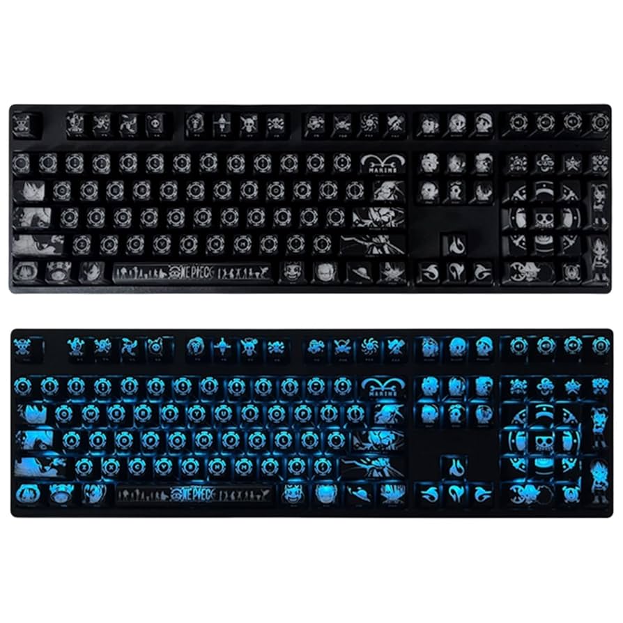 ワンピース　白ひげ　Keycaps Gear 5 Luffy - One Piece 131 Keycaps Set – Keyboard Kraft