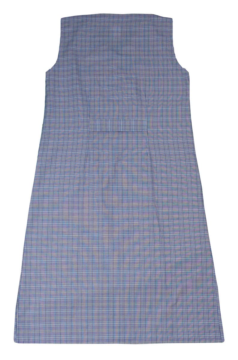 Blouse boutonnée pour femme - En tissu mélangé - À carreaux - Sans manches - Tablier de cuisine, Design 7, 62
