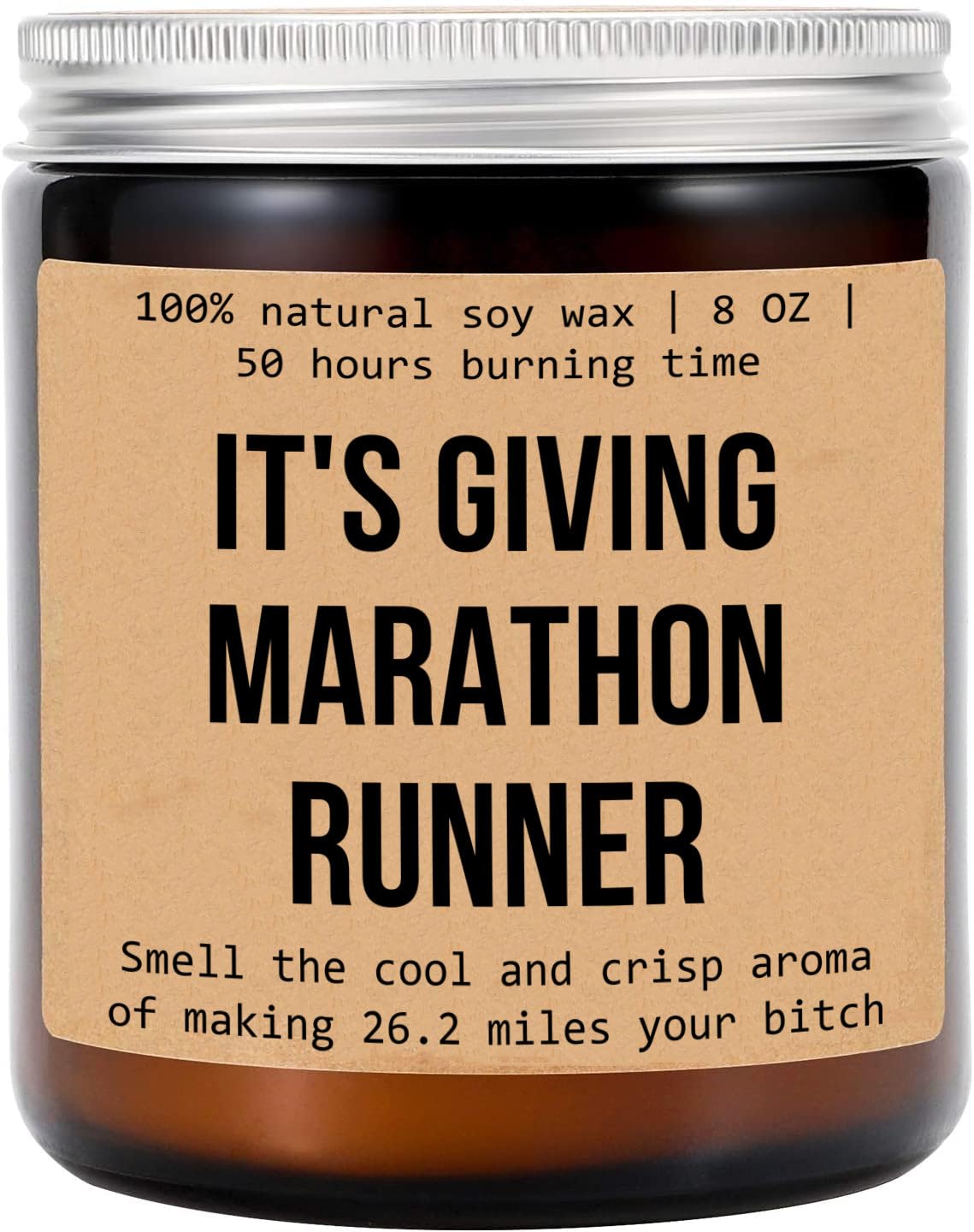 It's Giving Marathon Runner Candle - Marathon Decoration - Gift for Him/Her