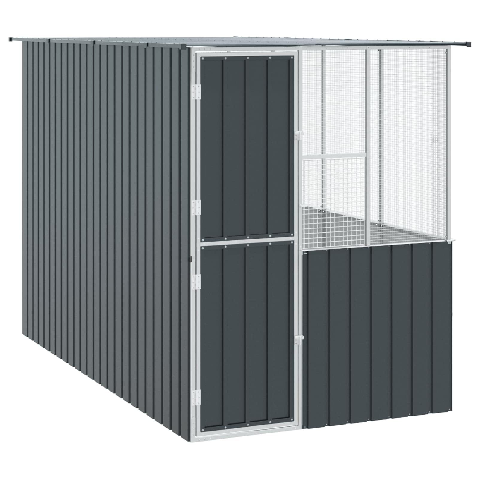 Generisch Vogelkäfig Anthrazit 165 x 318 x 200 cm Verzinkter Stahl,Tier- & Haustierbedarf,Haustierbedarf,Vogelbedarf,Vogelkäfige & -ständer-3325169