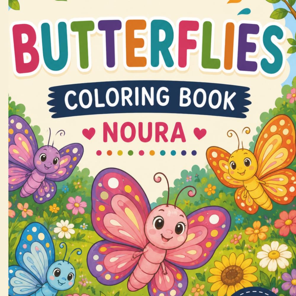 Butterflies Coloring Book for Kids Ages 3+: Fun and Cute Butterfly Coloring Pages for Toddlers and Preschoolers