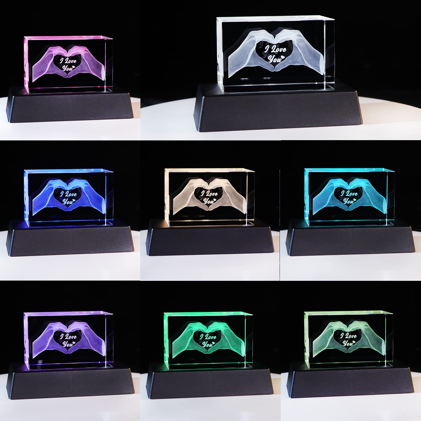 Amazon.co.jp: Ornalrist 3Dクリスタルハンドサイン I Love You ギフト