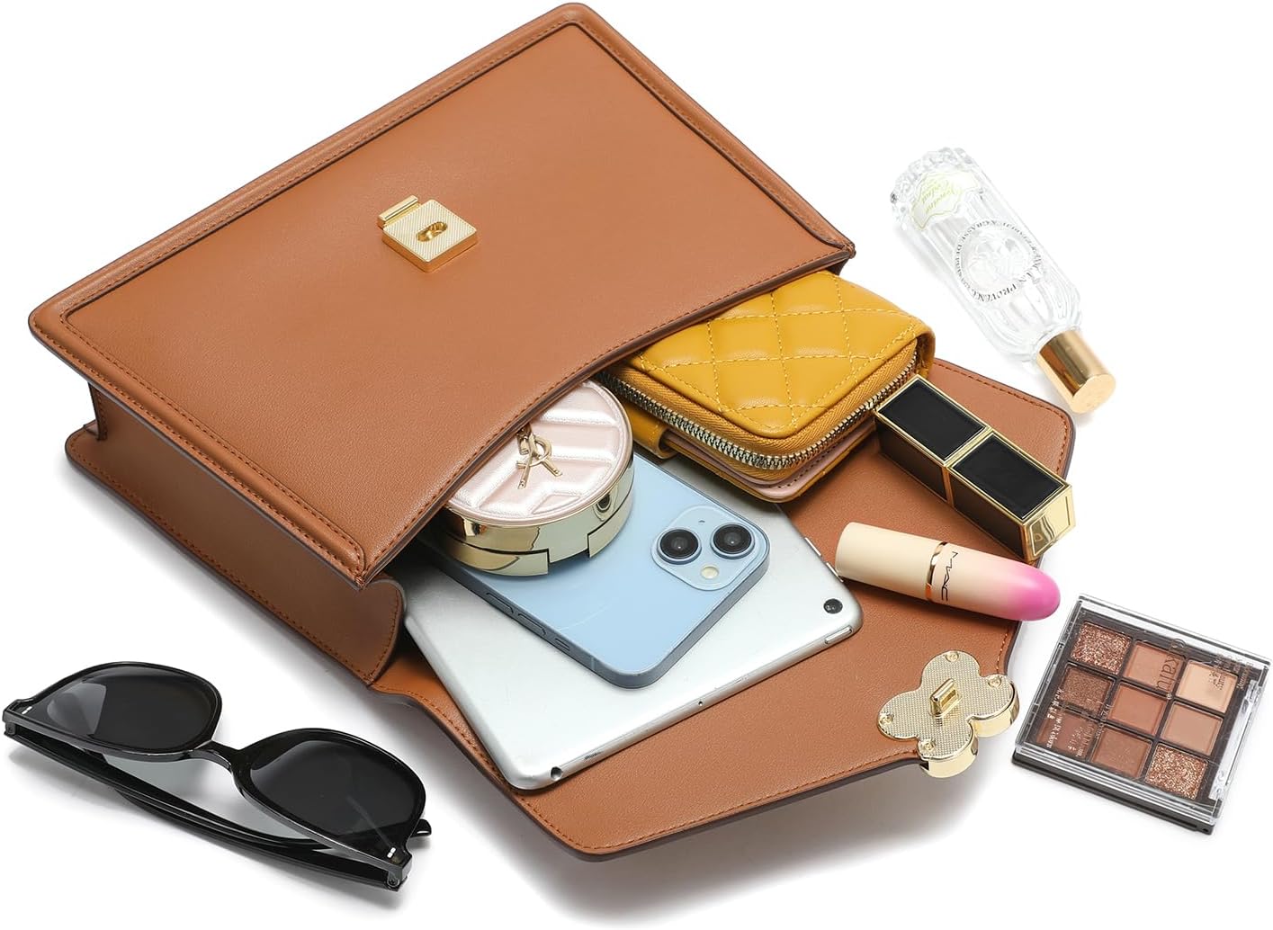 Top Handle Bag,Top Handle Purses for Women,Fashion Leather handbag and Tote Bag Elegant Square Bag - Image 5