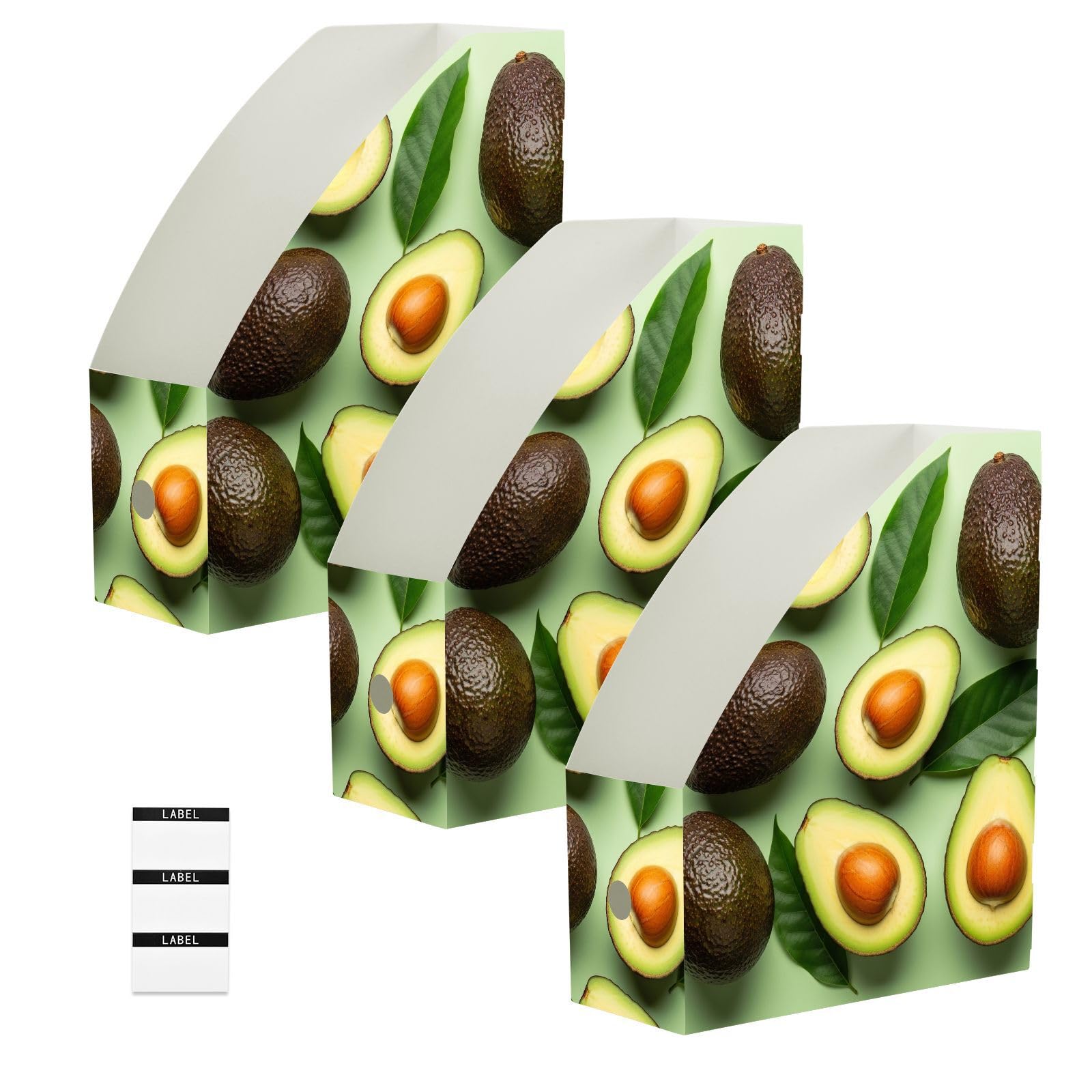 Faltbarer Zeitschriftensammler, Cartoon-Avocado-Grün