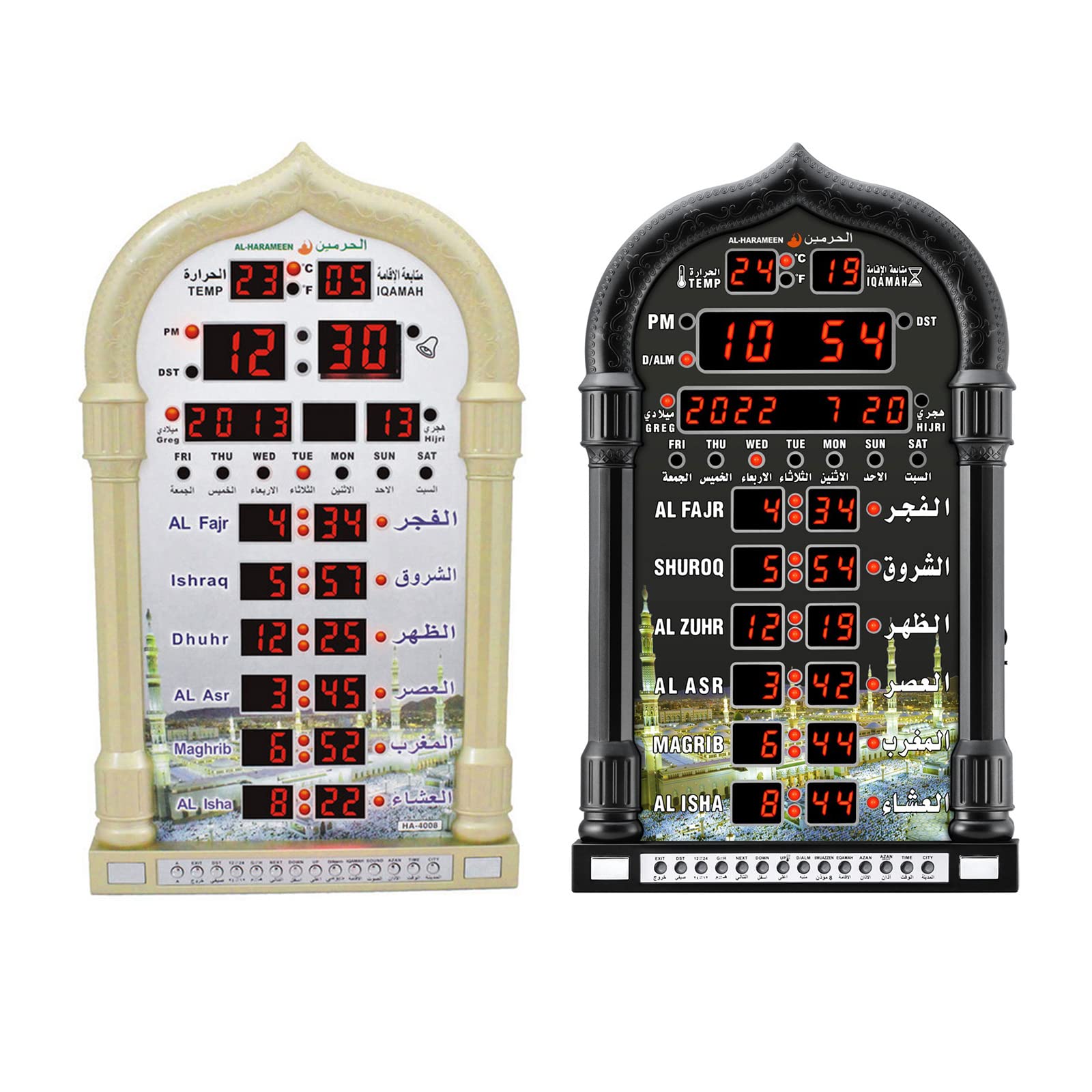 Works Azan Wecker Islamisch Digital 5 Namaaz Erinnerung Wanduhr Moschee Uhr