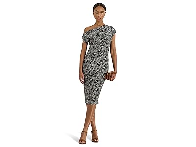 Lauren Ralph Lauren Paisley Jersey Off-The-Shoulder Dress Women