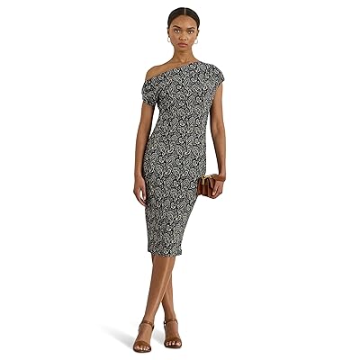 Lauren Ralph Lauren Paisley Jersey Off The Shoulder Dress Women