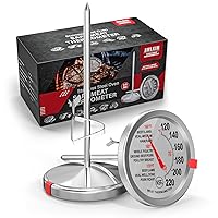 Vista 7 de Termómetro digital para carne, termómetro de comida de lectura instantánea rápida, termómetro de cocina impermeable con luz de fondo y función