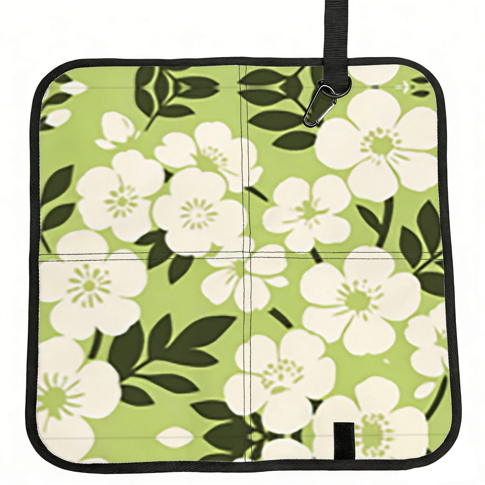 DUYIOKH Lime Flora Print Foldable Portable Seat Cushion for World Cup Games, Camping and Outdoor Activities