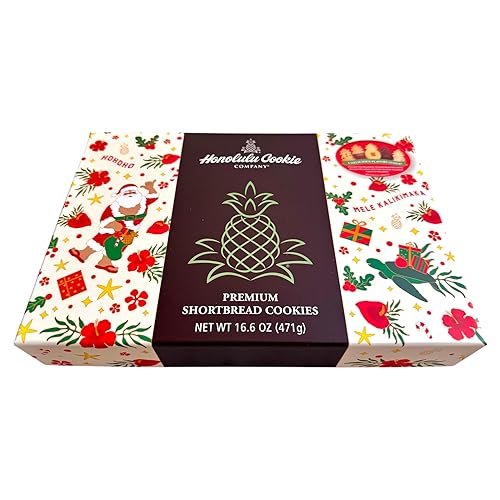 Miniatura 5 de Honolulu Cookie Holiday - Caja de regalo de galletas de mantequilla premium, 16.6 onzas, galletas de mantequilla hawaianas surtidas, juego de regalo