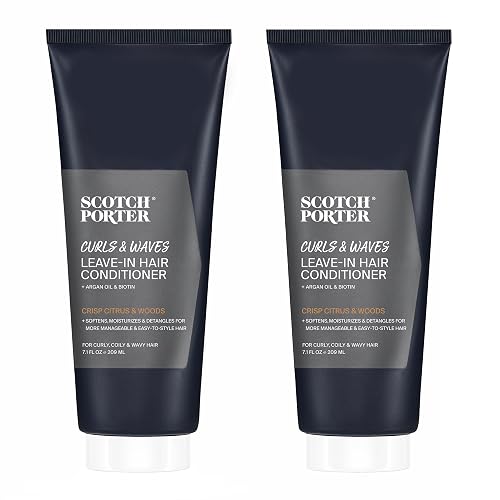 Scotch Porter Curls & Waves Leave-In Hair Conditioner for Men (2-Pack)