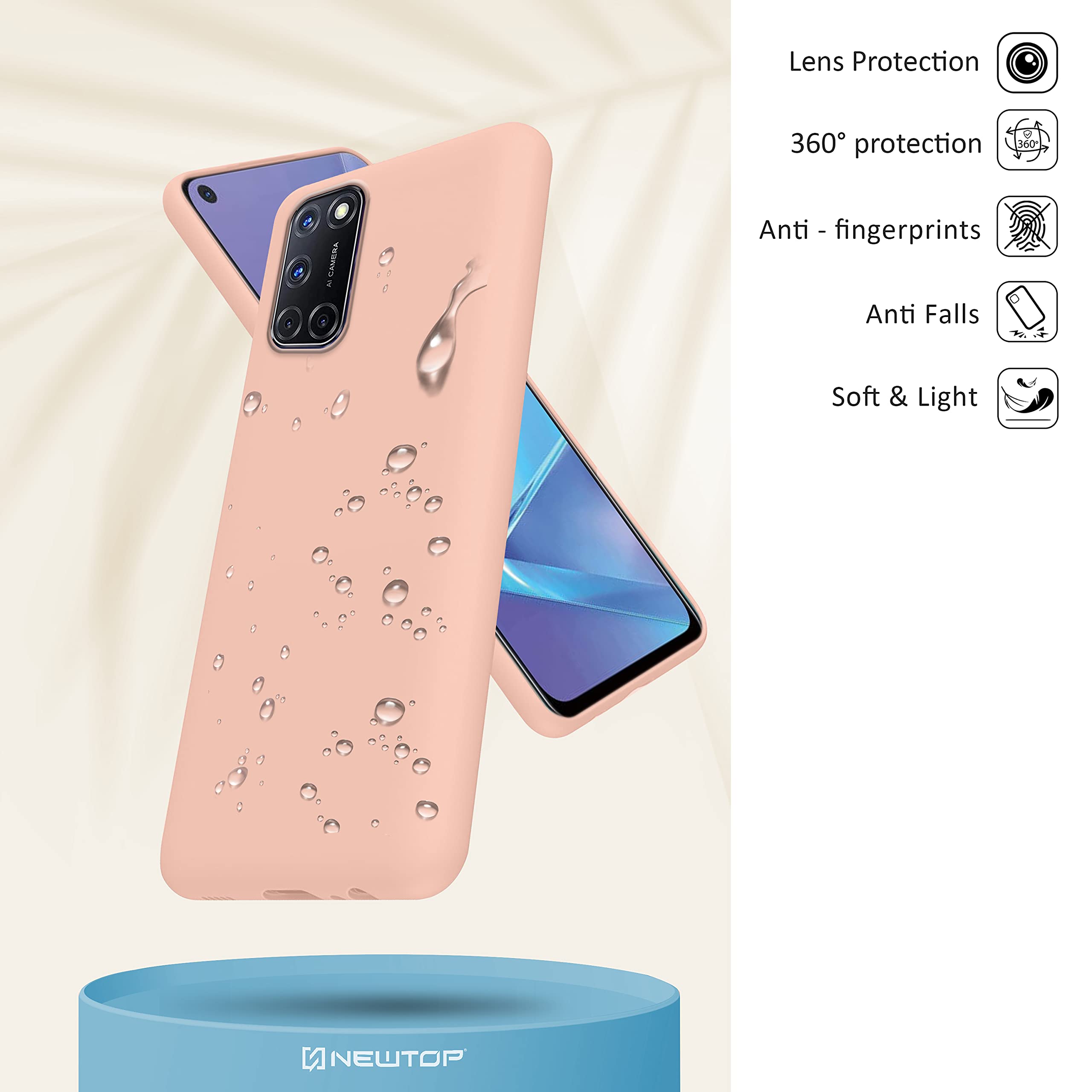 N NEWTOP Funda para teléfono móvil, Compatible con OPPO A52 - A72 - A92