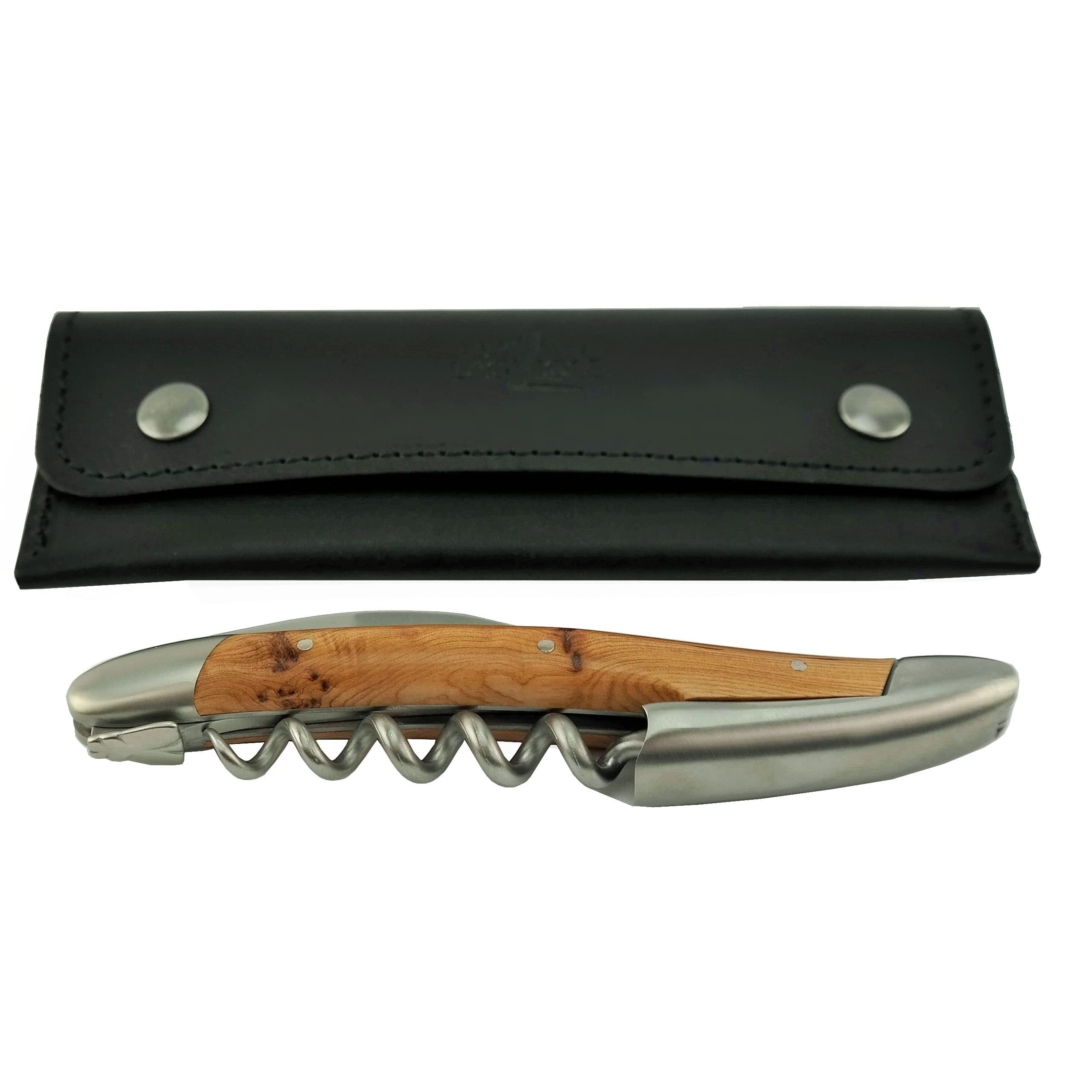 Couteau de sommelier Forge de Laguiole en genévrier mat avec son étui cuir