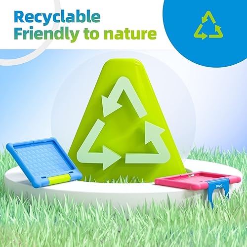 Miniatura 8 de G-TiDE Funda para tablet infantil de 10 pulgadas, color rosa, soporte ajustable de 270, funda para niños a prueba de golpes, material EVA