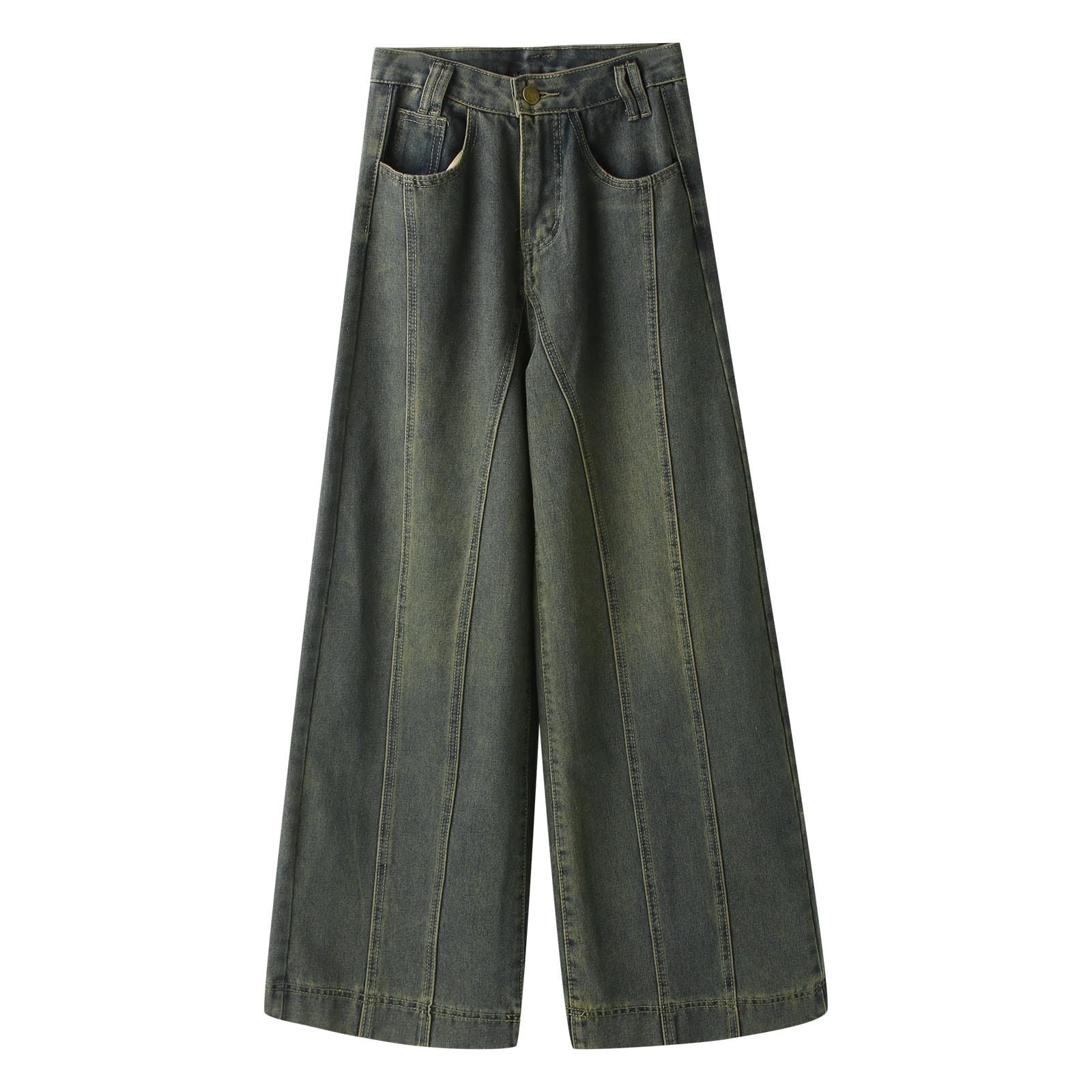 Vaqueros Anchos Mujer Elasticos Ropa Casual Tejanos Invierno Rectos Jeans Pantalones Primavera Pantalón Tallas Grandes Baggy Ligero
