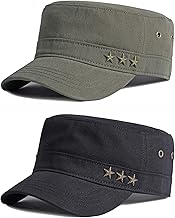 BABAHU Men's Cotton Military Caps Cadet Army Caps Unique Design
